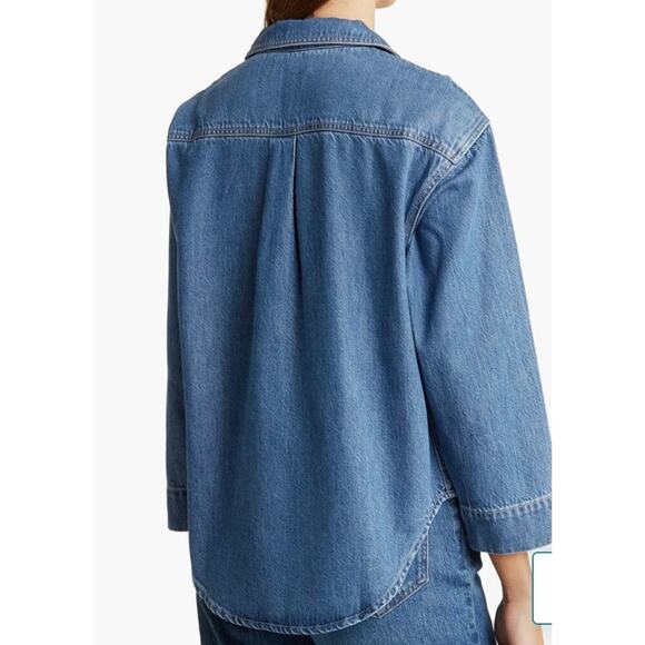 Madewell Denim Popover Top Size XXS - Picture 2 of 5